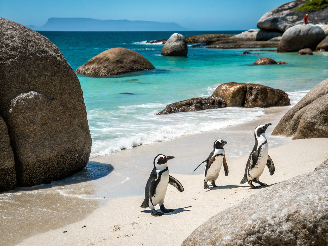Travelers observing wild penguins along the coastal rocks of Boulders Beach