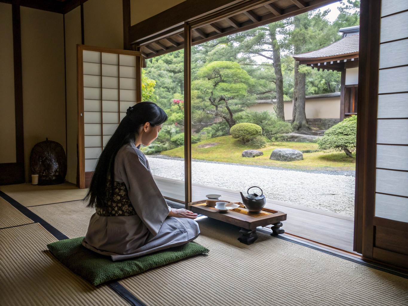 Travelers participating in an authentic Japanese tea ceremony in Kyoto