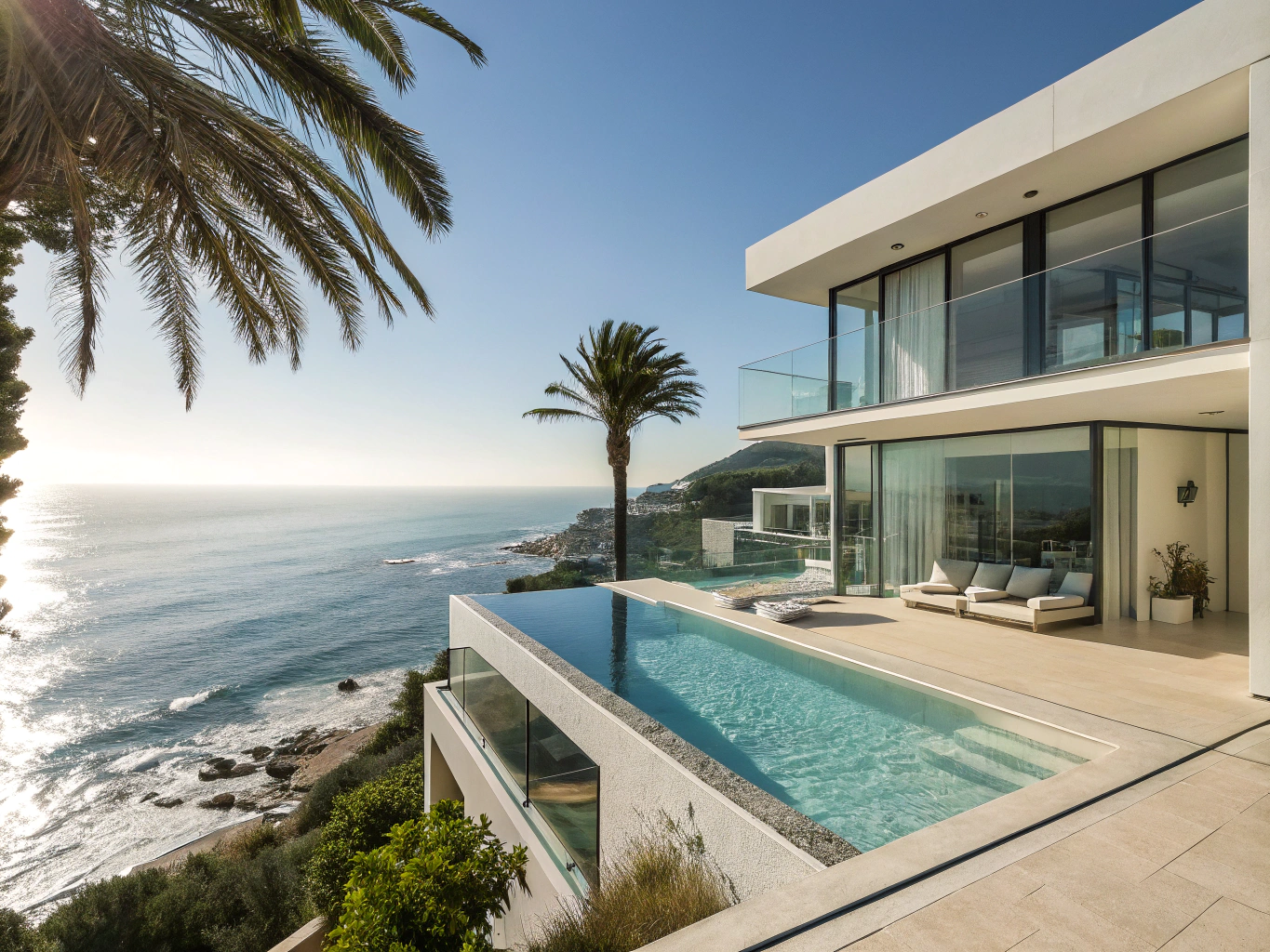 Luxury and boutique hotel accommodations showcasing rooms and scenic views